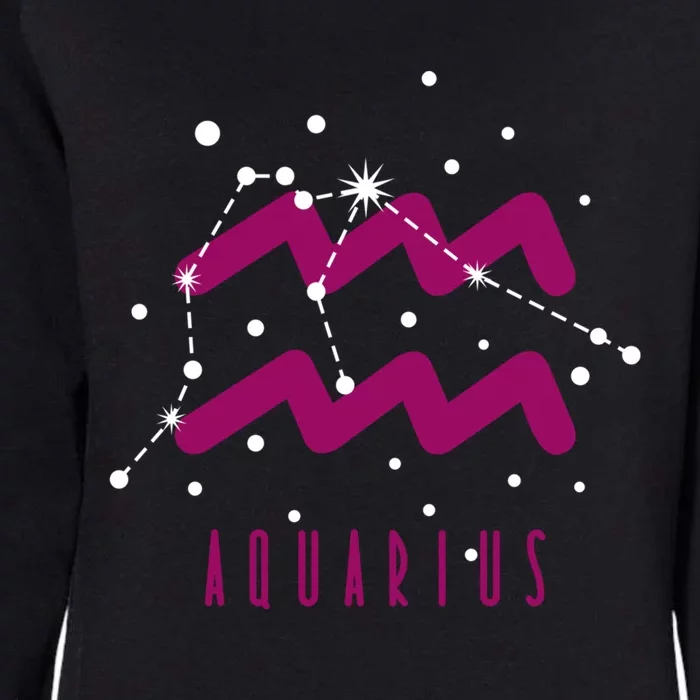 Star Sign Aquarius Great Gift Womens California Wash Sweatshirt