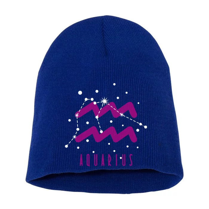 Star Sign Aquarius Great Gift Short Acrylic Beanie