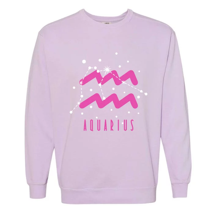 Star Sign Aquarius Great Gift Garment-Dyed Sweatshirt