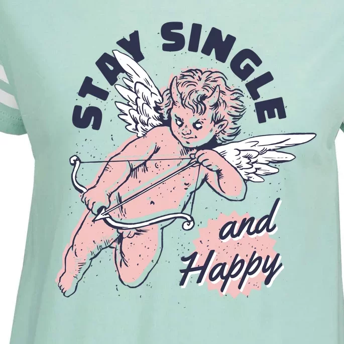 Stay Single And Happy Anti Valentines Day Cupid Enza Ladies Jersey Football T-Shirt