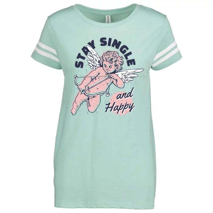 Stay Single And Happy Anti Valentines Day Cupid Enza Ladies Jersey Football T-Shirt