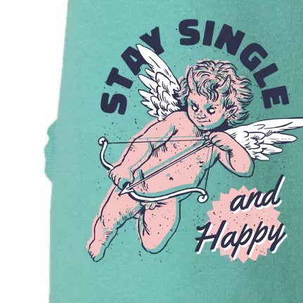 Stay Single And Happy Anti Valentines Day Cupid Doggie 3-End Fleece Hoodie