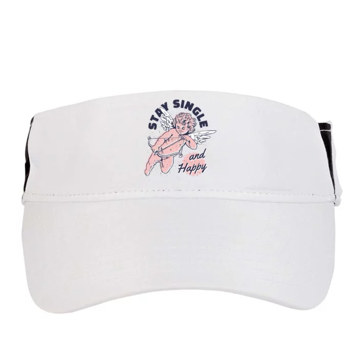 Stay Single And Happy Anti Valentines Day Cupid Adult Drive Performance Visor