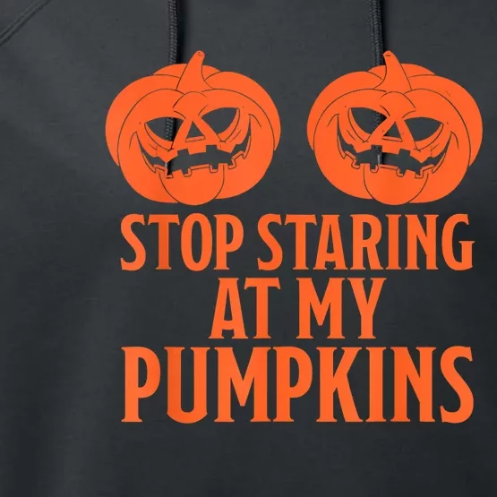 Stop Staring At My Pumpkins Halloween 2024 Performance Fleece Hoodie