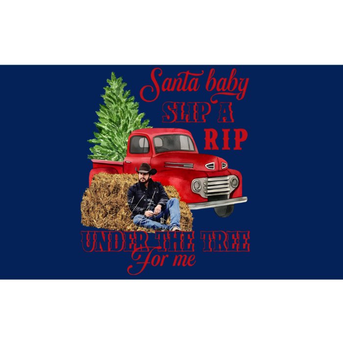 Santa Slip A Rip Under The Tree For Me Christmas Red Truck Bumper Sticker