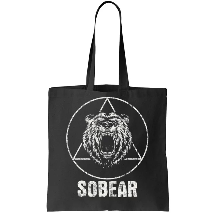 Sobear Sobriety Anniversary Sober Aa Na Recovery Tote Bag