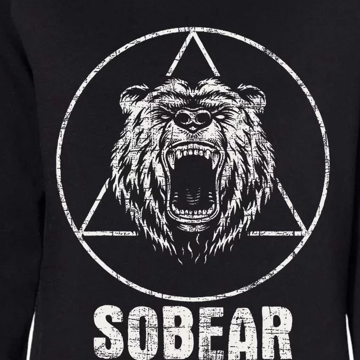 Sobear Sobriety Anniversary Sober Aa Na Recovery Womens California Wash Sweatshirt