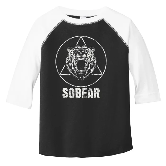 Sobear Sobriety Anniversary Sober Aa Na Recovery Toddler Fine Jersey T-Shirt