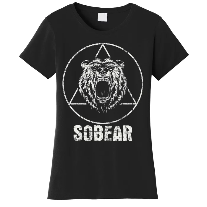 Sobear Sobriety Anniversary Sober Aa Na Recovery Women's T-Shirt