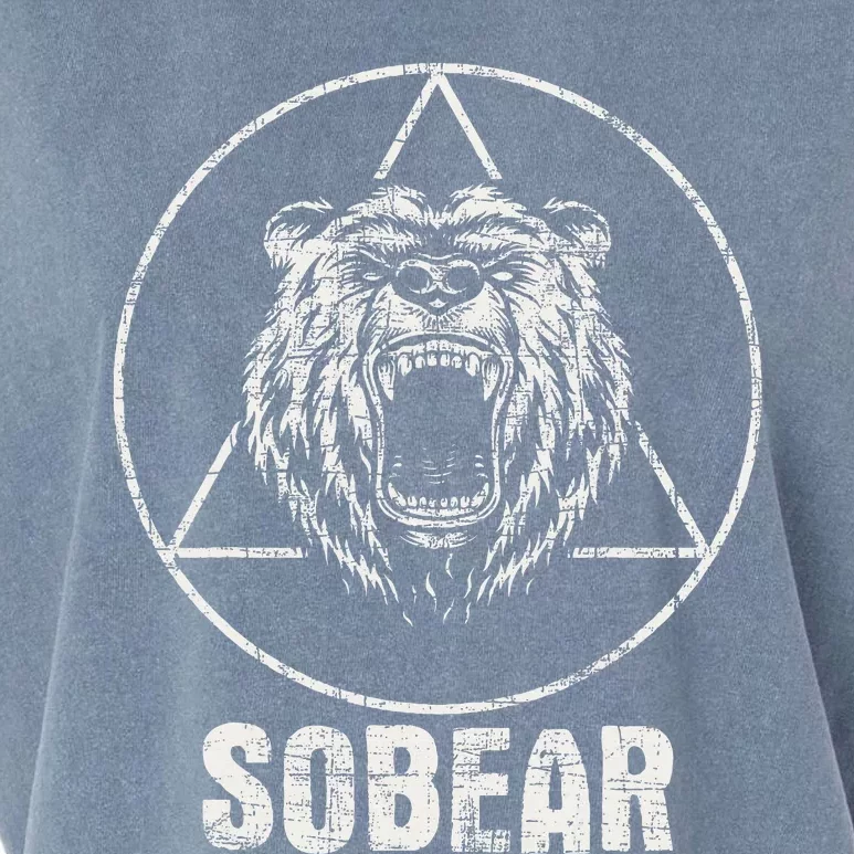 Sobear Sobriety Anniversary Sober Aa Na Recovery Garment-Dyed Women's Muscle Tee