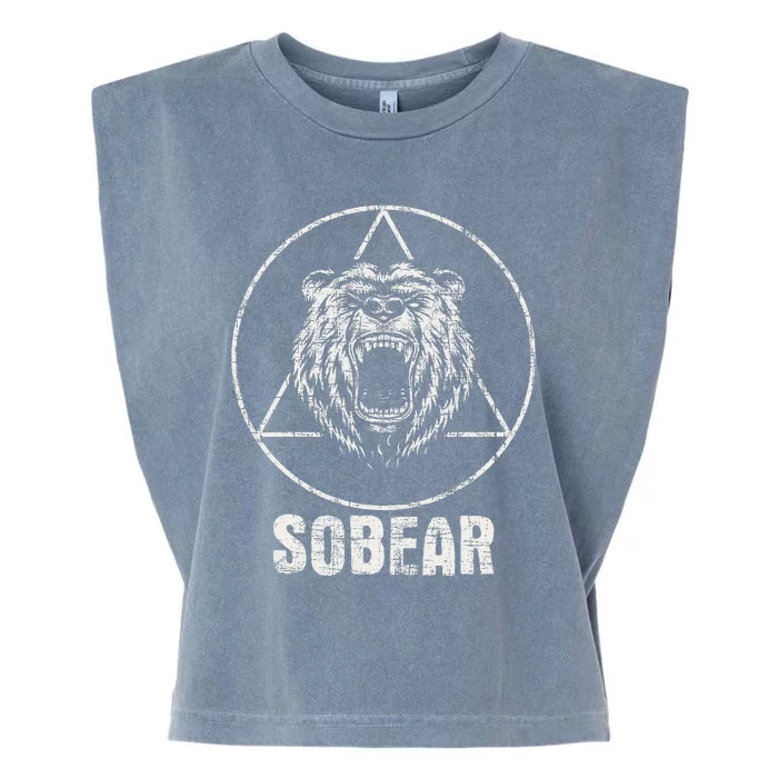 Sobear Sobriety Anniversary Sober Aa Na Recovery Garment-Dyed Women's Muscle Tee