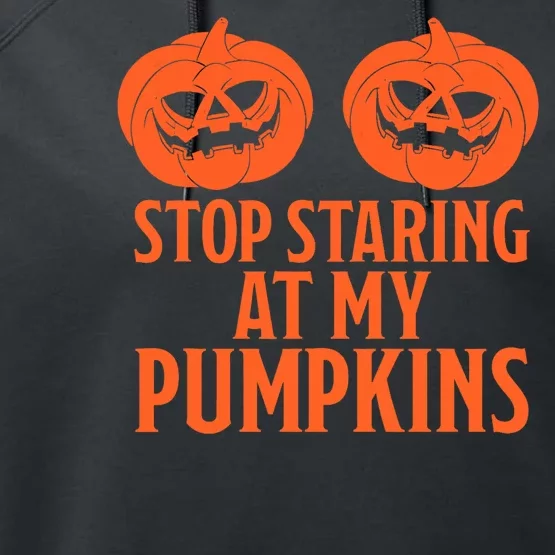 Stop Staring At My Pumpkins Halloween 2024 Performance Fleece Hoodie