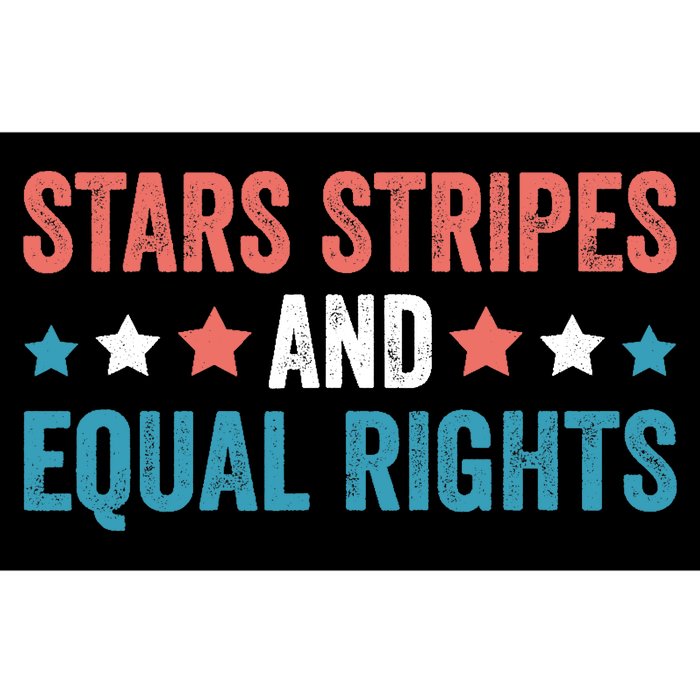 Stars Stripes And Equal Rights 4th Of July Bumper Sticker