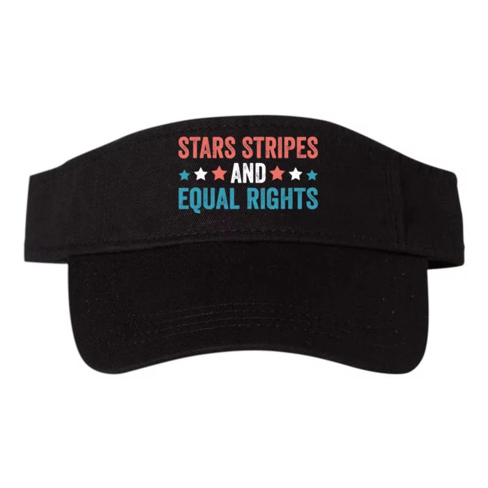 Stars Stripes And Equal Rights 4th Of July Valucap Bio-Washed Visor