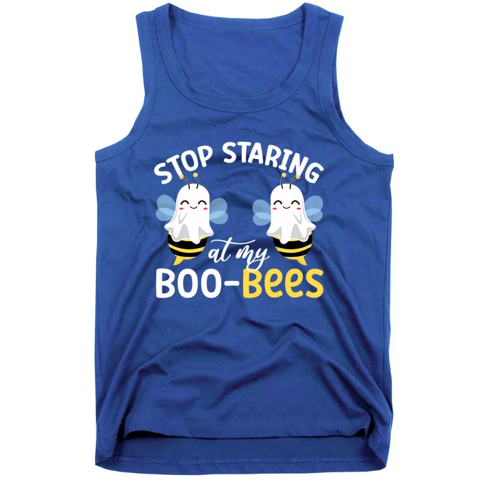 Stop Staring At My BooBees Halloween Boo Bees Funny Funny Gift Tank Top