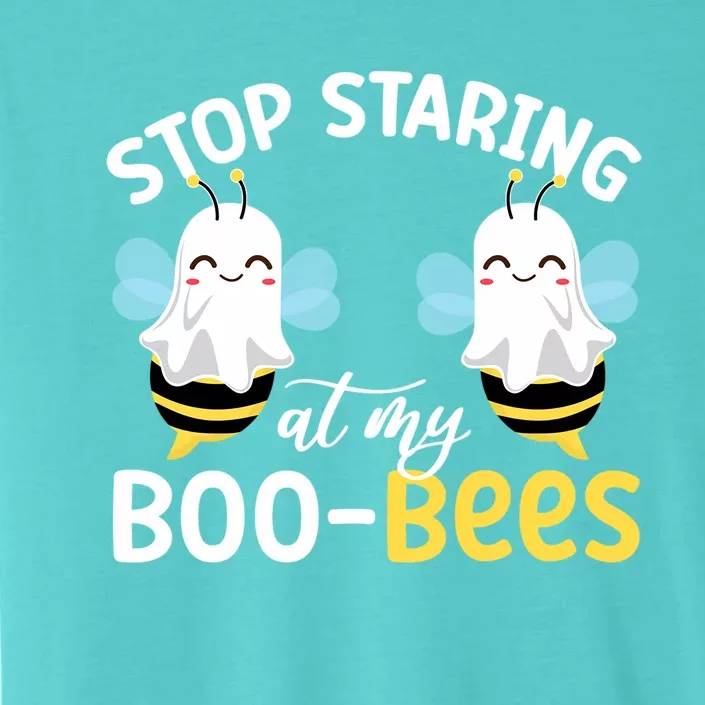 Stop Staring At My BooBees Halloween Boo Bees Funny Funny Gift ChromaSoft Performance T-Shirt