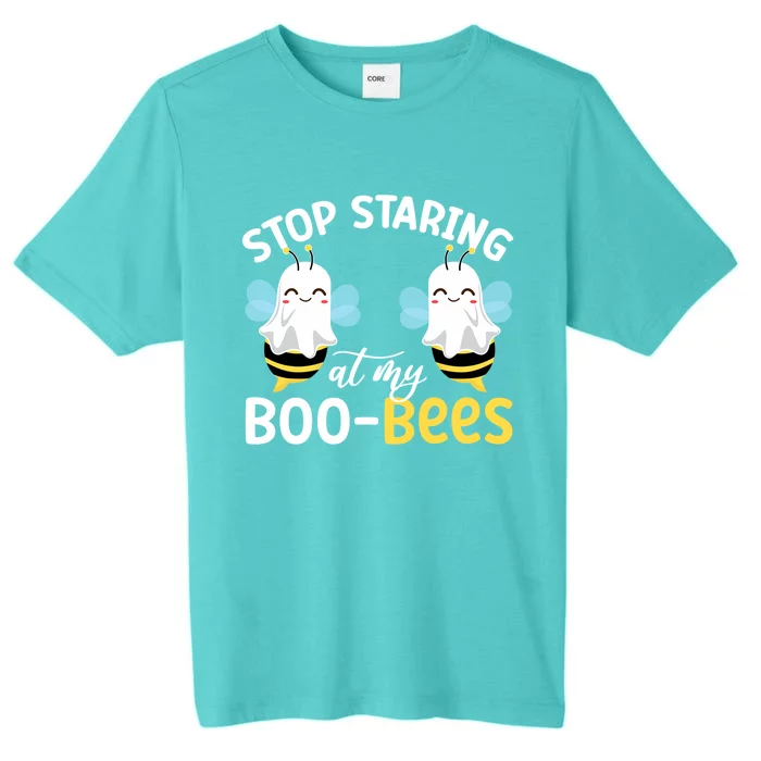 Stop Staring At My BooBees Halloween Boo Bees Funny Funny Gift ChromaSoft Performance T-Shirt