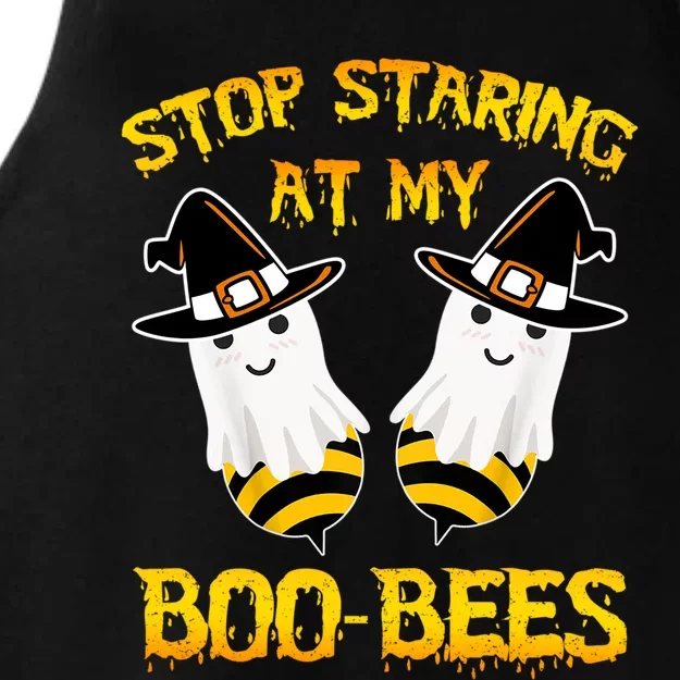 Stop Staring At My Boo Bees Funny Halloween Costumes Funny Gift Ladies Tri-Blend Wicking Tank