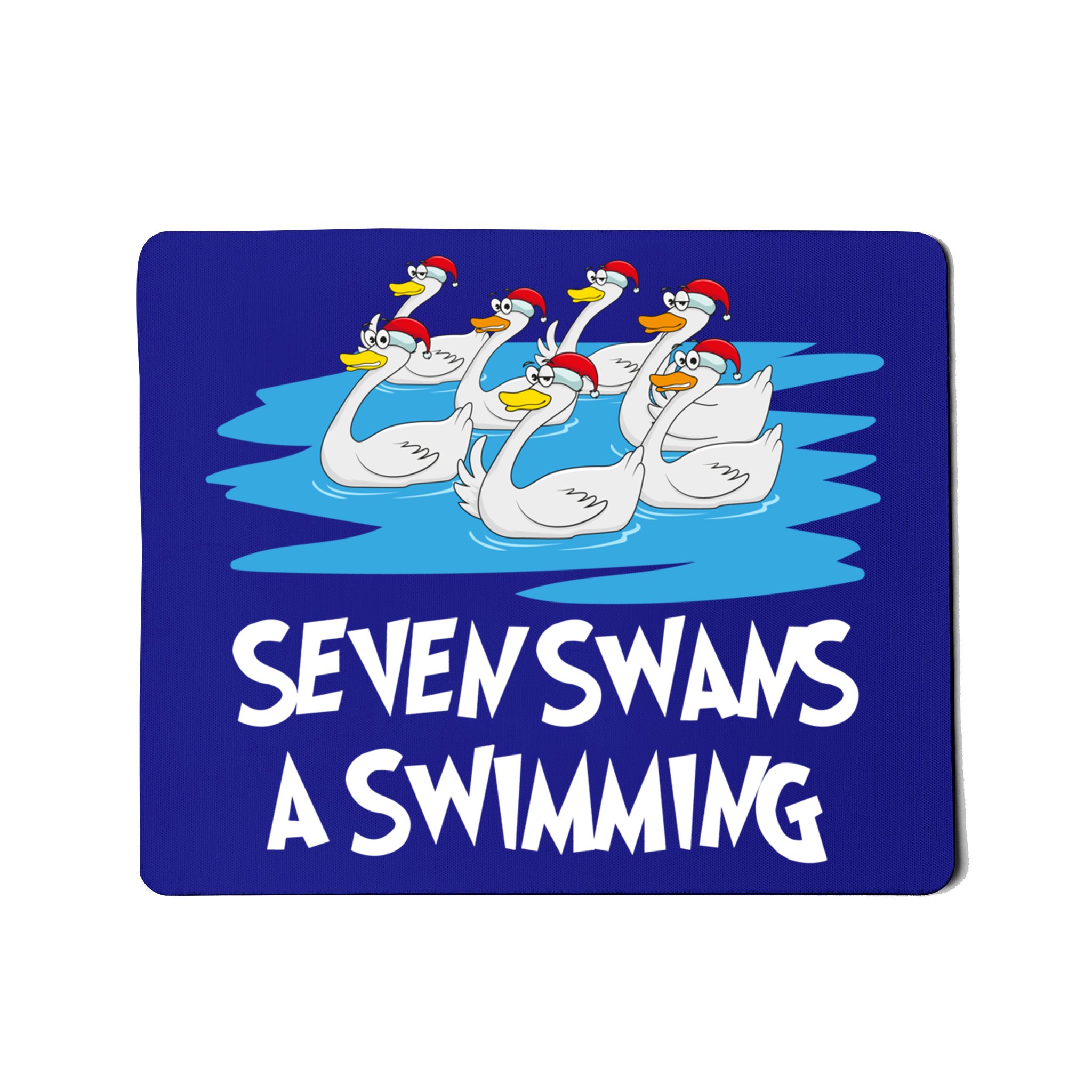 Seven Swans A Swimming 12 Days Gift Christmas Song Funny Gift Mousepad |  TeeShirtPalace