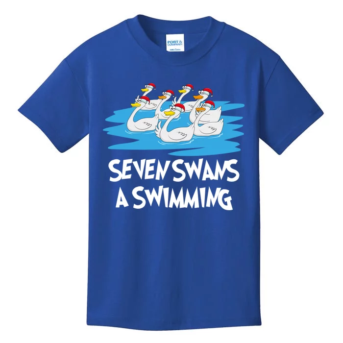 Seven Swans A Swimming 12 Days Gift Christmas Song Funny Gift Kids T-Shirt