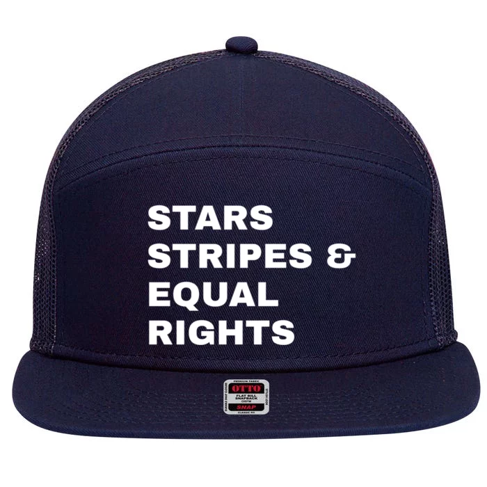 Stars Stripes And Equal Rights Patriotic Usa Gift 7 Panel Mesh Trucker Snapback Hat