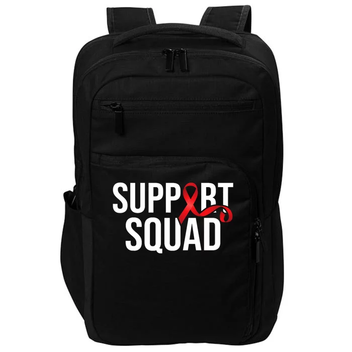 Support Squad Aids Support Hiv Awareness Red Ribbon Impact Tech Backpack