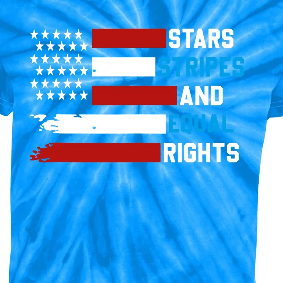 Stars Strips And Reproductive Equal Rights 4th Patriotic Gift Kids Tie-Dye T-Shirt