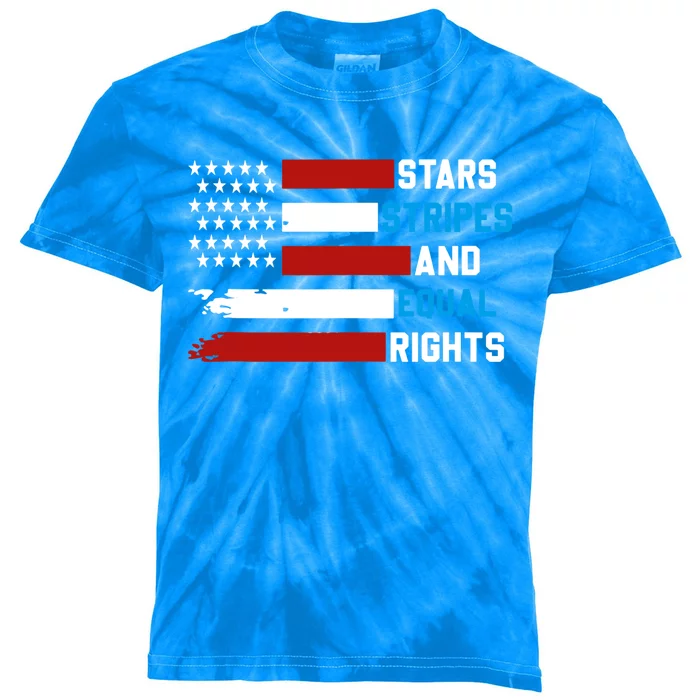 Stars Strips And Reproductive Equal Rights 4th Patriotic Gift Kids Tie-Dye T-Shirt