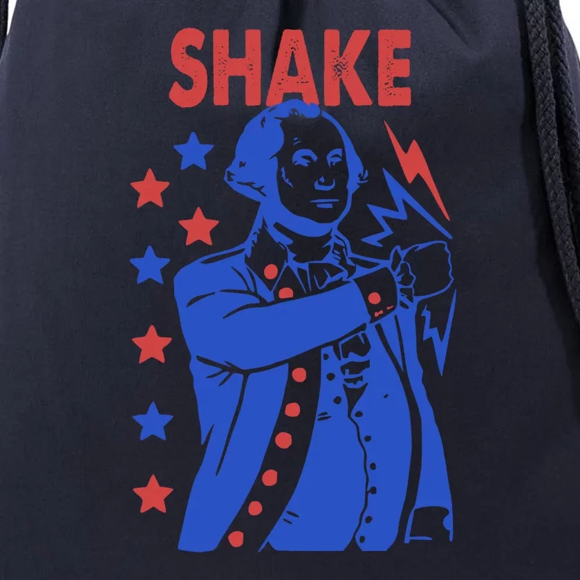 Shake Shake And Bake Couples Matching 4th Of July Drawstring Bag