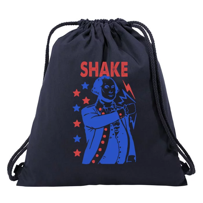 Shake Shake And Bake Couples Matching 4th Of July Drawstring Bag