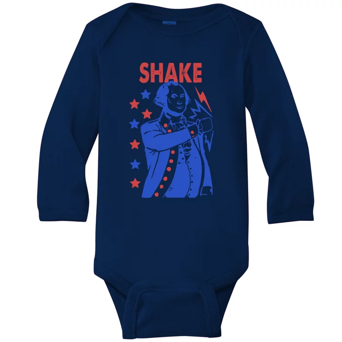 Shake Shake And Bake Couples Matching 4th Of July Baby Long Sleeve Bodysuit