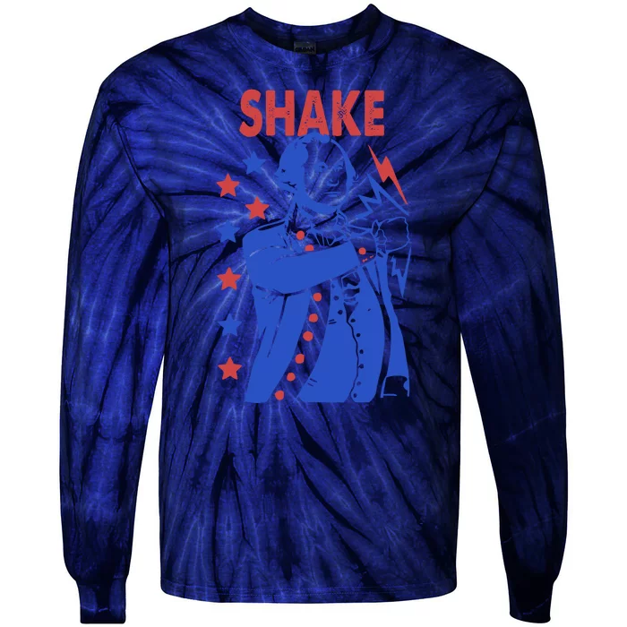 Shake Shake And Bake Couples Matching 4th Of July Tie-Dye Long Sleeve Shirt