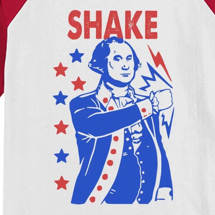 Shake Shake And Bake Couples Matching 4th Of July Kids Colorblock Raglan Jersey