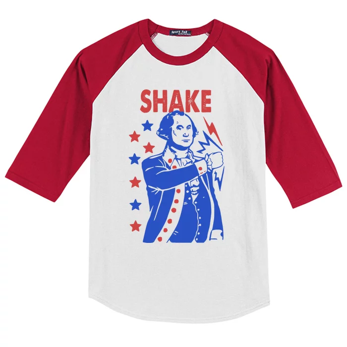 Shake Shake And Bake Couples Matching 4th Of July Kids Colorblock Raglan Jersey