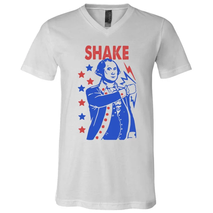 Shake Shake And Bake Couples Matching 4th Of July V-Neck T-Shirt