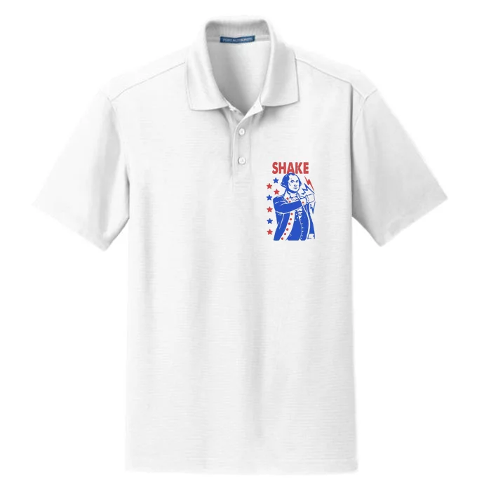 Shake Shake And Bake Couples Matching 4th Of July Dry Zone Grid Performance Polo