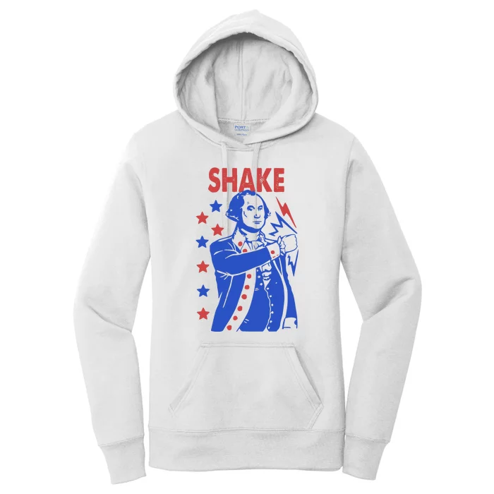 Shake Shake And Bake Couples Matching 4th Of July Women's Pullover Hoodie