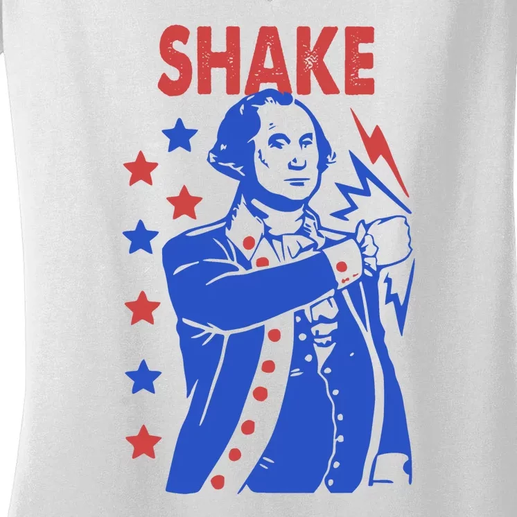 Shake Shake And Bake Couples Matching 4th Of July Women's V-Neck T-Shirt