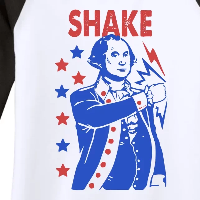 Shake Shake And Bake Couples Matching 4th Of July Women's Tri-Blend 3/4-Sleeve Raglan Shirt