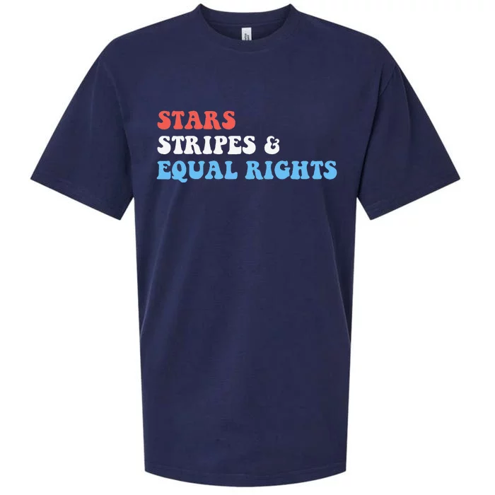 Stars Stripes And Equal Rights 4th Of July 's Rights Sueded Cloud Jersey T-Shirt