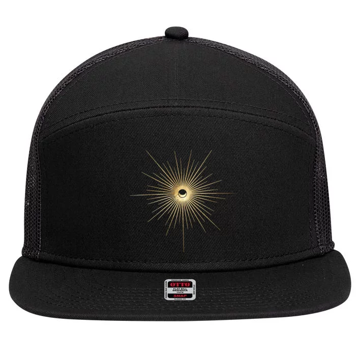 Spiritual Sun And Moon Mystic Sun Moon 7 Panel Mesh Trucker Snapback Hat