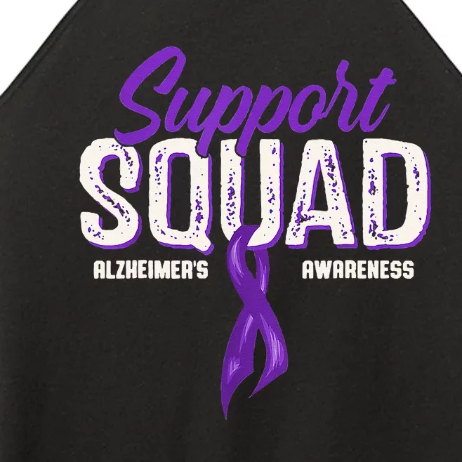 Support Squad Alzheimers Awareness Purple Ribbon Women’s Perfect Tri Rocker Tank