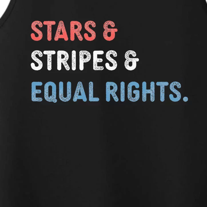 Stars Stripes And Equal Rights 4th Of July 's Rights Performance Tank