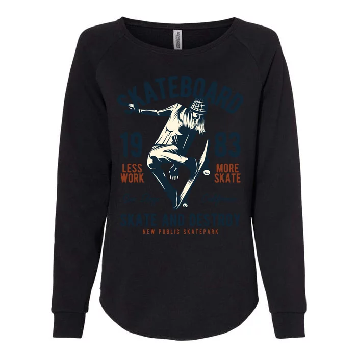 Skateboard Skate And Destroy Womens California Wash Sweatshirt