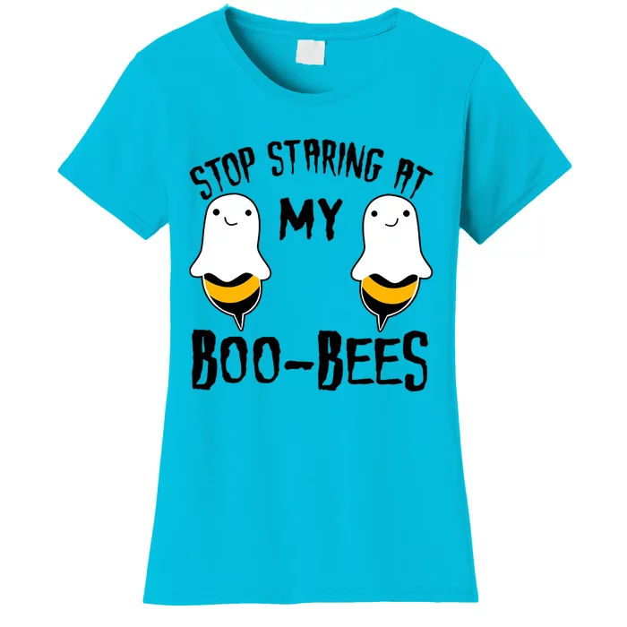 Stop Staring At My Boo Bees Funny Boo Bees Halloween Funny Gift Women's T-Shirt