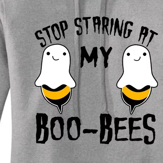 Stop Staring At My Boo Bees Funny Boo Bees Halloween Funny Gift Women's Pullover Hoodie