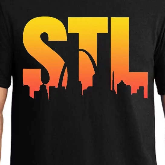 STL Skyline Art St. Louis Arch Missouri Souvenir Pajama Set