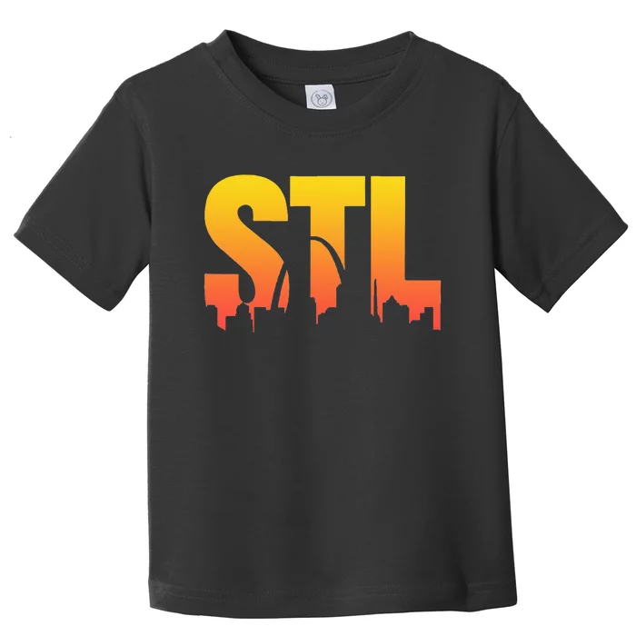 STL Skyline Art St. Louis Arch Missouri Souvenir Toddler T-Shirt