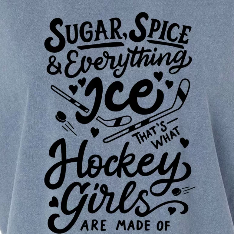 Sugar Spice &Amp; Everything Ice T Cute Hockey Girl Garment-Dyed Women's Muscle Tee