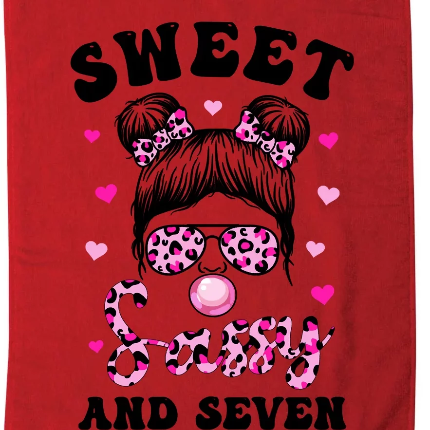 Sweet Sassy And Seven Messy Bun Leopard Sunglasses Platinum Collection Golf Towel